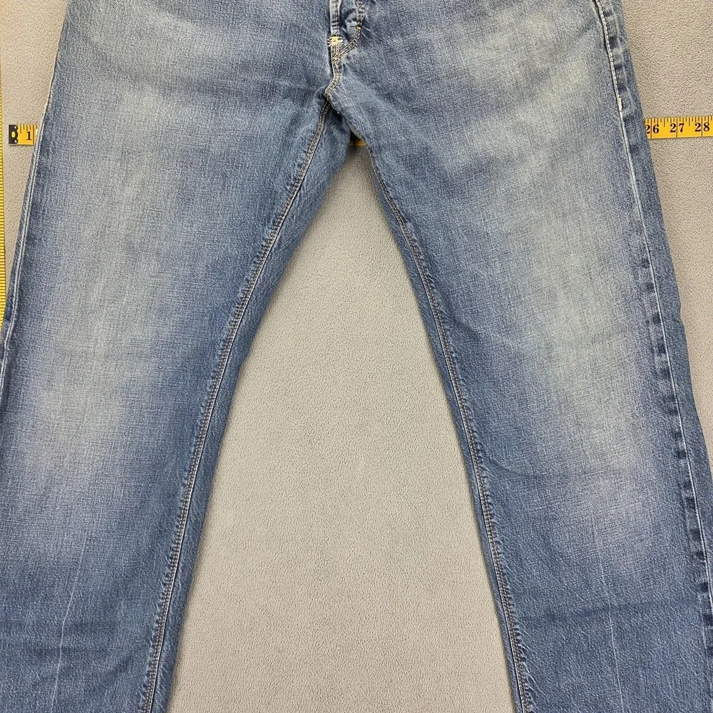 Hugo‎ Boss Jeans Mens Blue Selvedge Crafted2-Y Relaxed Straight Fits 33x34